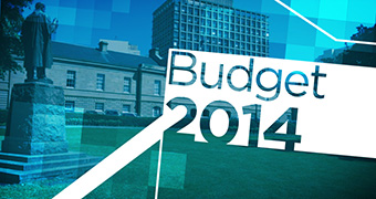 Tasmanian budget 2014 graphic from television plasma