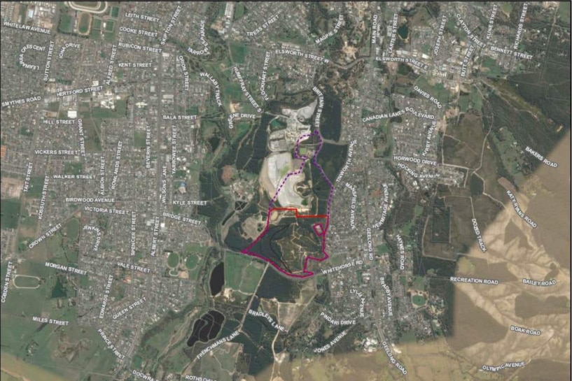 An above view map of the location of the proposed tailings dam
