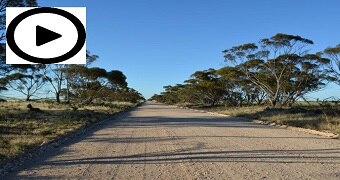 A long straight road in the Australian country