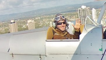 Pilot Alex 'Jim' Rae, who is believed to have died in an accident while flying a tiger moth off South Stradbroke Island.