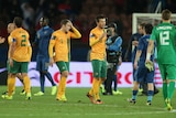 Australian players look dejected after losing 6-0 to France in Paris.
