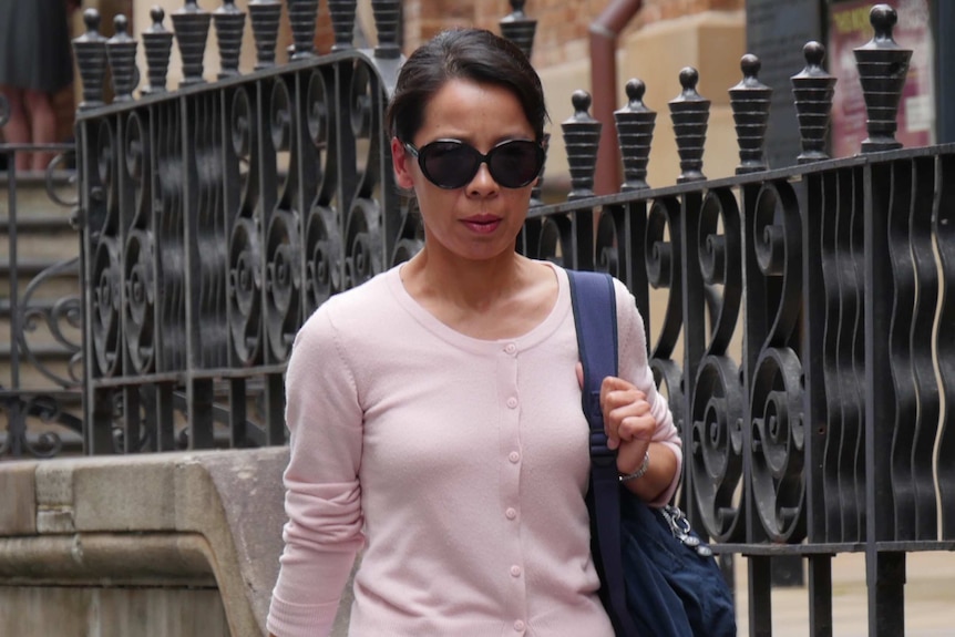 Kathy Lin arrives at court
