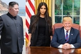 Kim Jong-un, Kim Kardashian and Donald Trump.