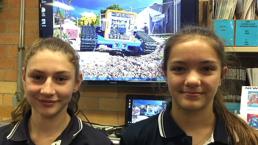 Mikayla Castle and Rebekah Humphreys are two of the girls involved in the StarLAB program at West Wallsend High School.