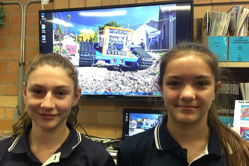 Mikayla Castle and Rebekah Humphreys are two of the girls involved in the StarLAB program at West Wallsend High School.