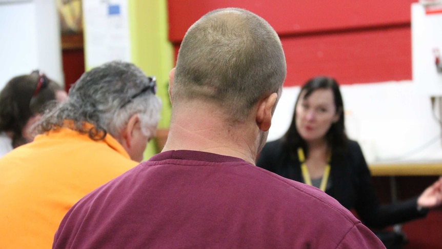 Men in prison parenting program in Hobart.