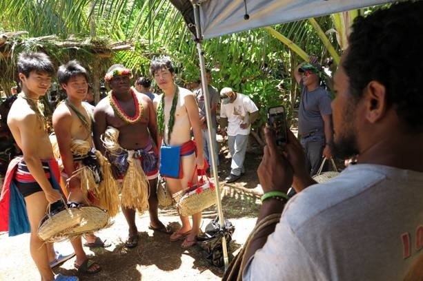 Tourists visit Yap festival