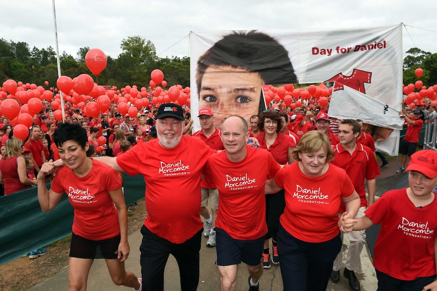 Lisa Newman, Bruce Morcombe, Premier Campbell Newman and Denise Morcombe at the Day for Daniel walk.