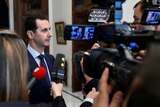Syria's President Bashar al-Assad speaks to French journalists.