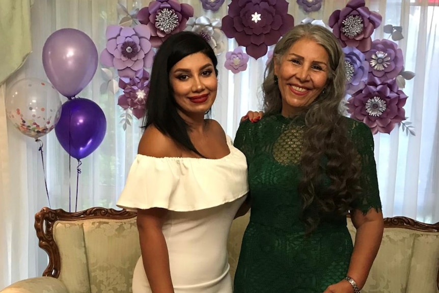 Negar and Mahvash at a birthday party