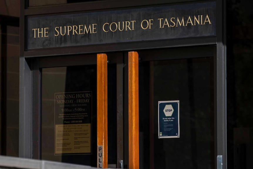 Entrance to the Supreme Court of Tasmania.