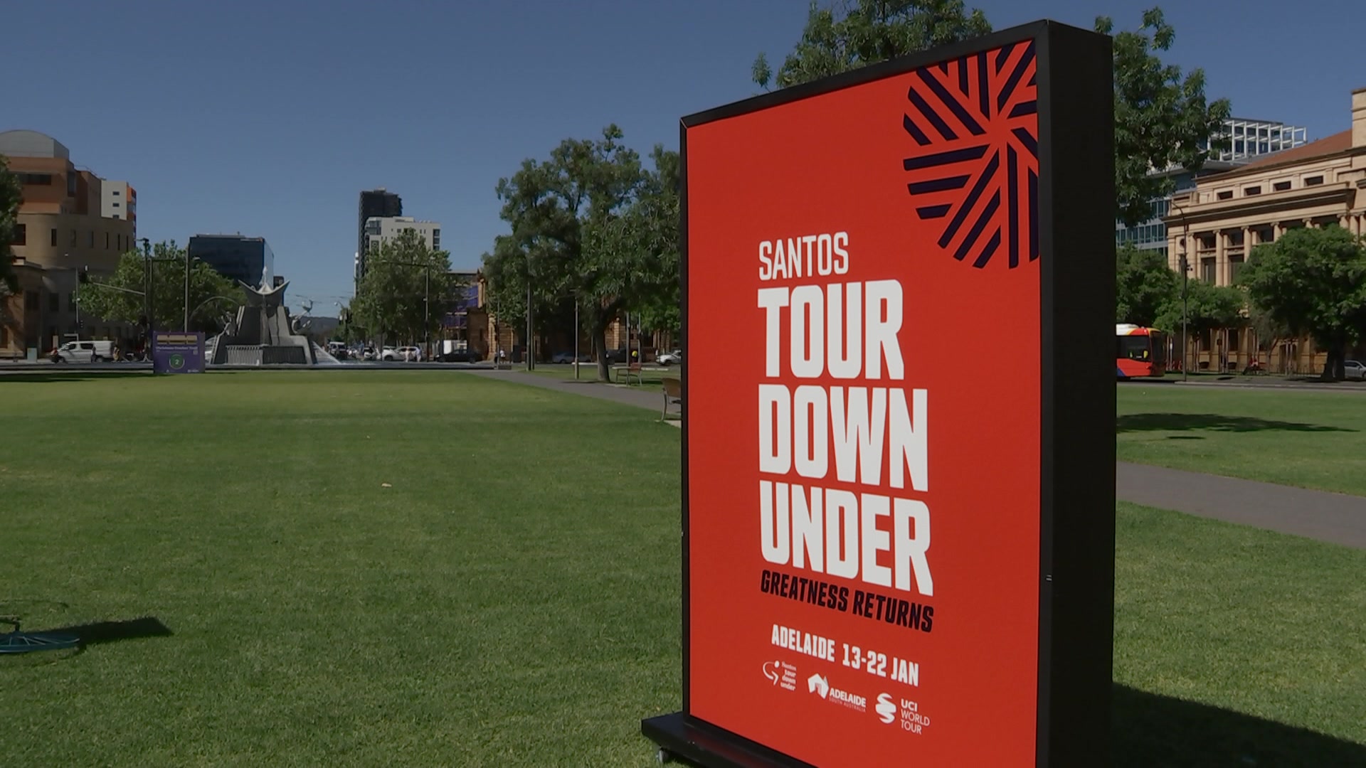 Advertising for gas company Santos in Adelaide.
