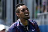 Nick Kyrgios shows his frustration at the US Open