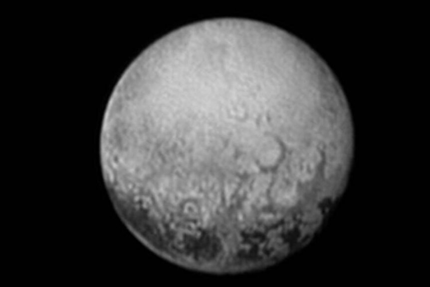 This image, taken early the morning of July 11, 2015 from the New Horizons spacecraft shows Pluto in never-before-seen detail.