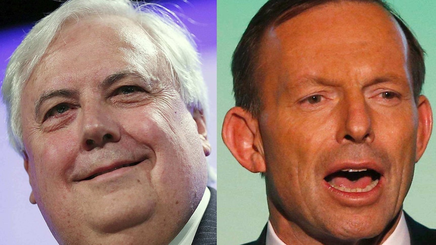 Clive Palmer and Prime Minister Tony Abbott