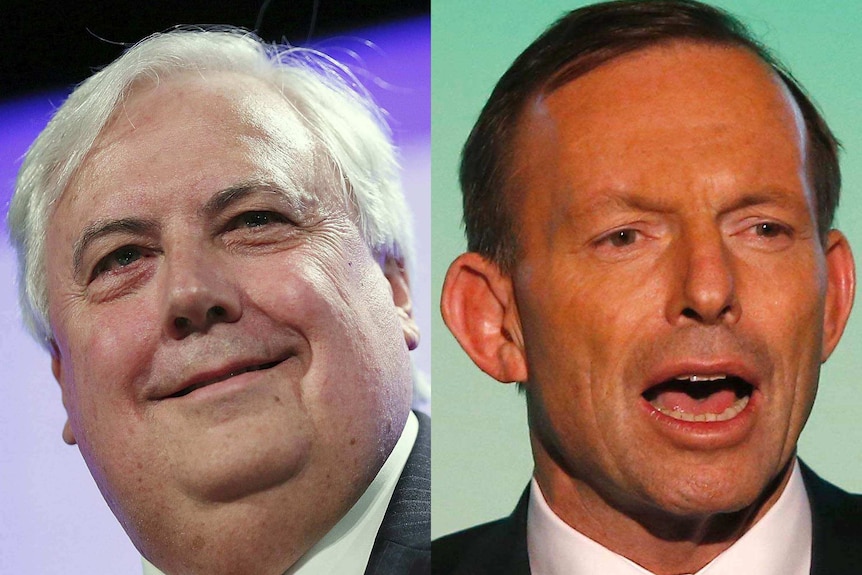 Clive Palmer and Prime Minister Tony Abbott