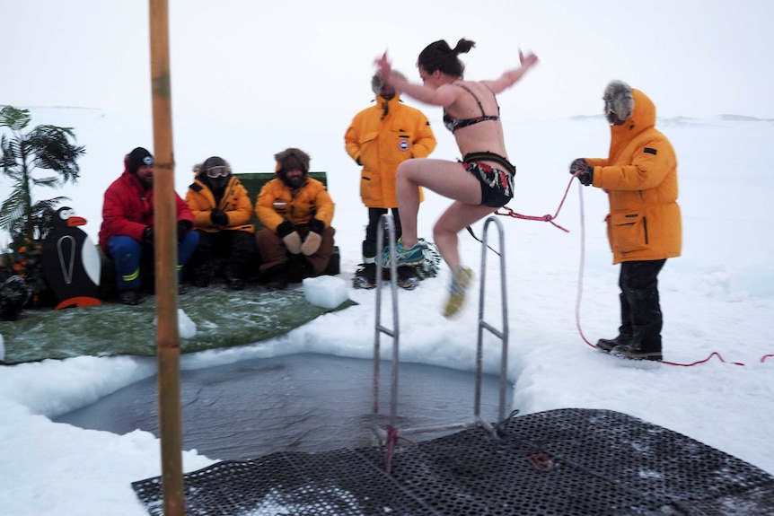 Icy dip at Antarctica