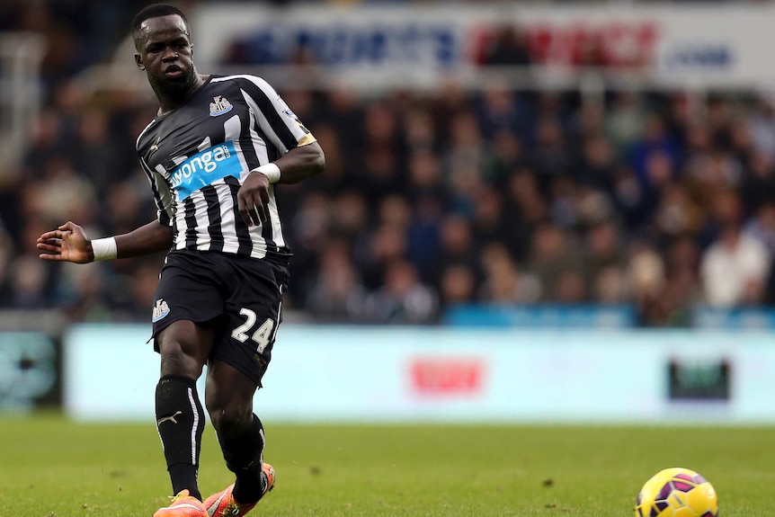 Cheick Tiote on the ball for Newcastle