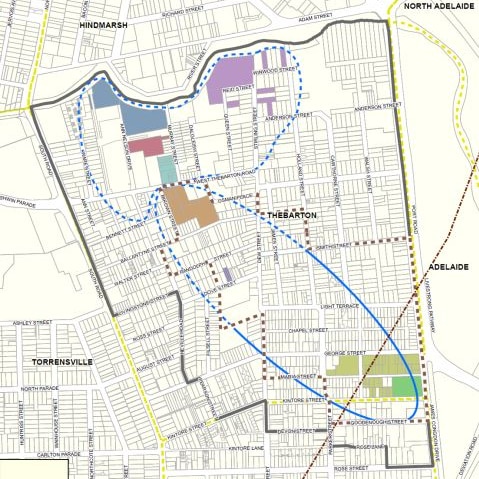 A map of Thebarton