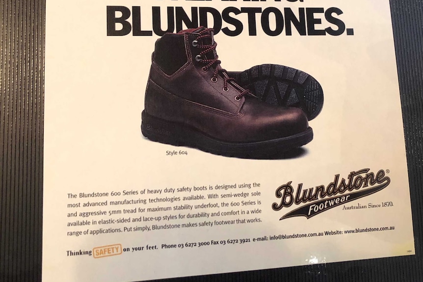 A Blundstone print ad