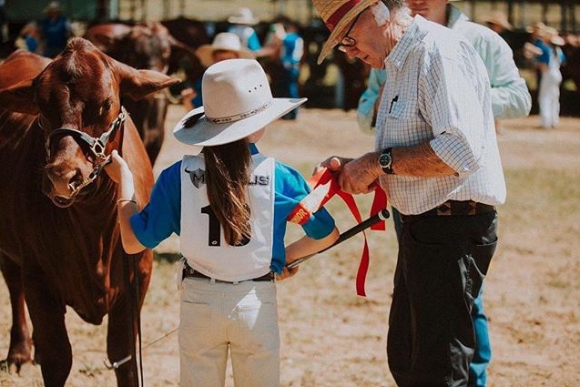 在昆士兰州小镇Warwick，一名未来的小农场主因为成功制服公牛而获得嘉奖。