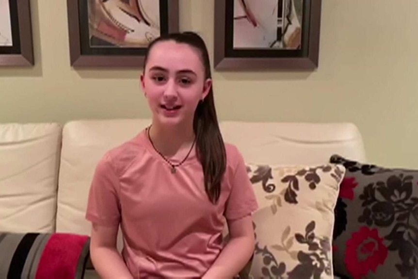 A still image taken from a video on 11-year-old Stefani Zoto