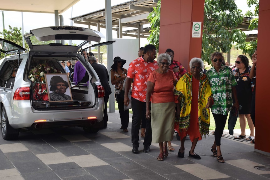 Friends and relatives attended the state funeral in Townsville to celebrate Dr Mabo's life.