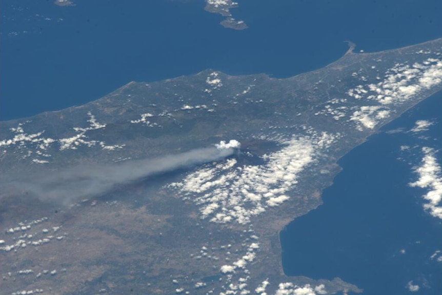 Mount Etna erupts