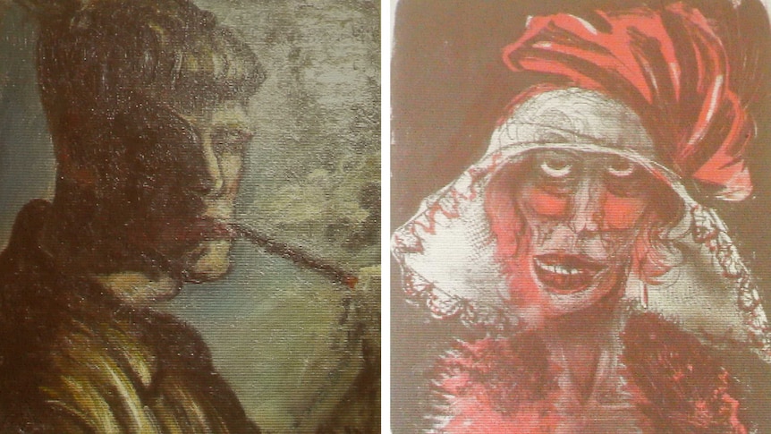 Two formerly unknown paintings by German artist Otto Dix, found in a Nazi-looted art trove in a Munich apartment.