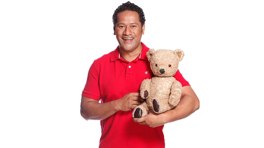 Jay holding Little Ted