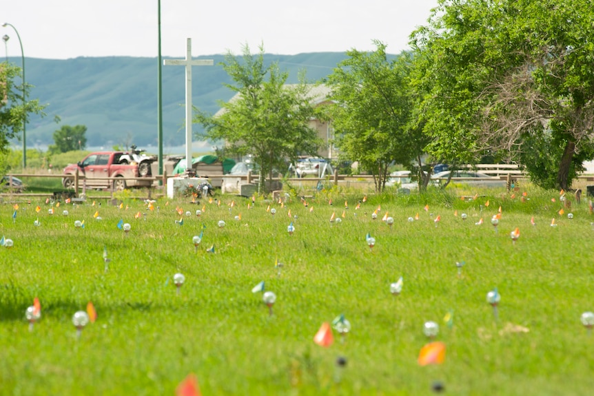 Unmarked graves of Indigenous children at Marieval, Canada