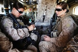 Female US Marines in Afghanistan
