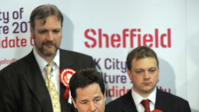 Nick Clegg speaks in Sheffield
