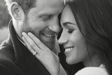 Prince Harry and Meghan Markle in one of their official photographs to mark their engagement.
