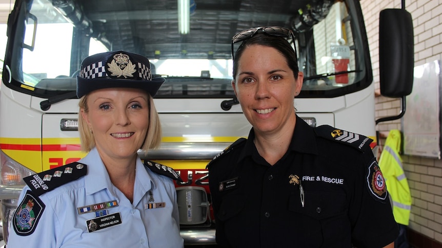 Detective Inspector Virginia Nelson and senior firefighter Quinn Cramer.