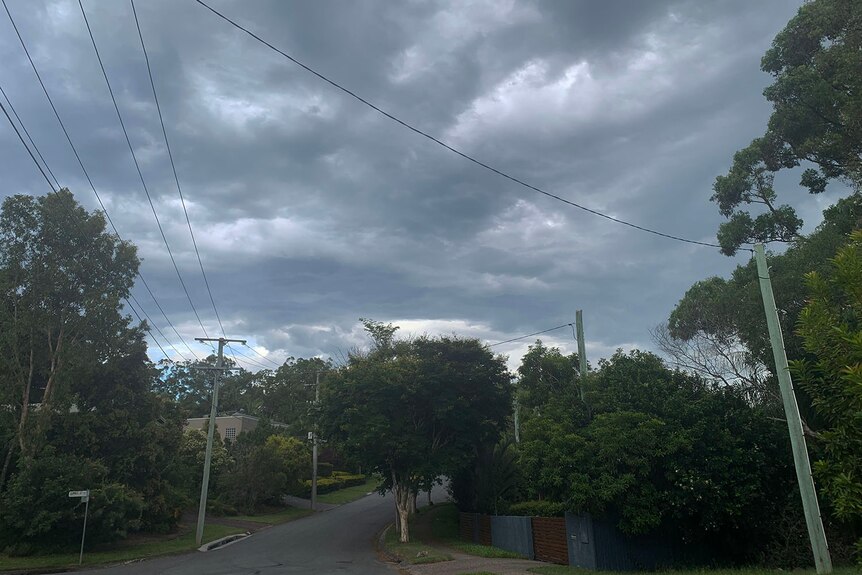 Thunderstorm brews at Daisy Hill, south of Brisbane, on February 18, 2022,