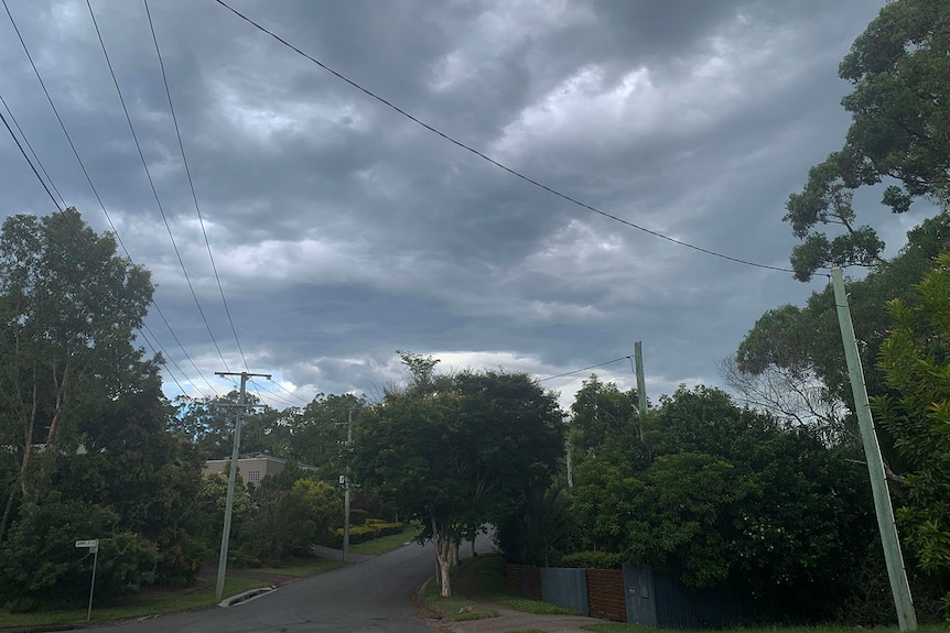 Thunderstorm brews at Daisy Hill, south of Brisbane, on February 18, 2022,