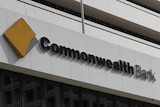 A sign on a building on a Commonwealth Bank branch in Brisbane