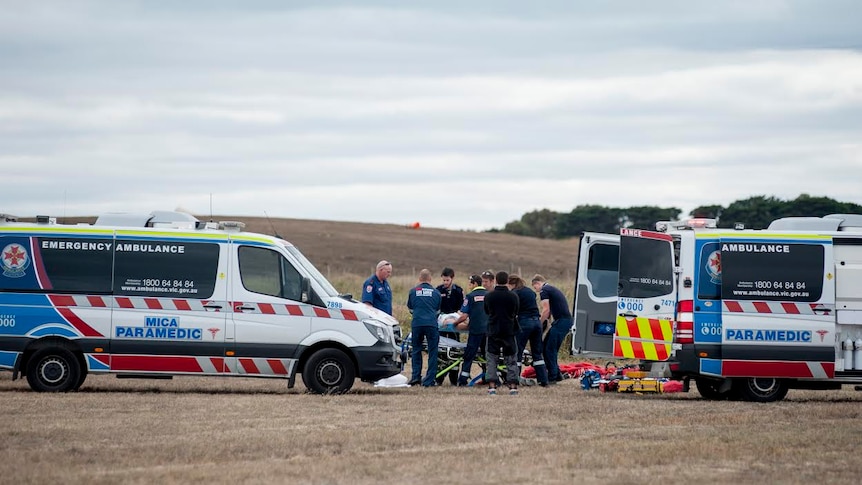 Emergency services said a man landed heavily when his parachute failed to open properly at Barwon Heads.