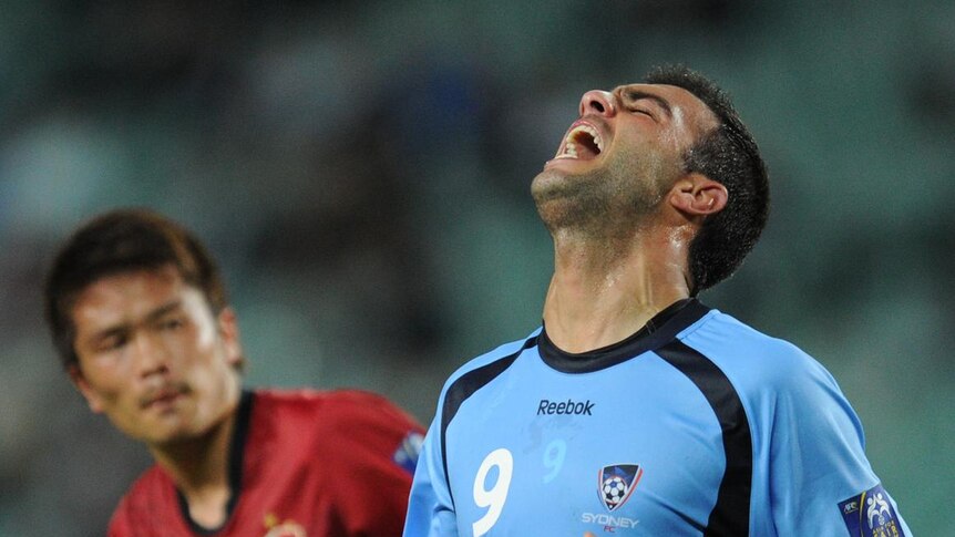 Sydney FC's striker Bruno Cazarine rues another chance gone begging.