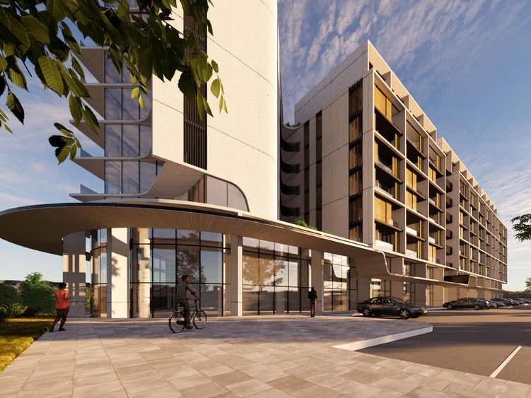 Artist's impression of a mixed-use residential complex.