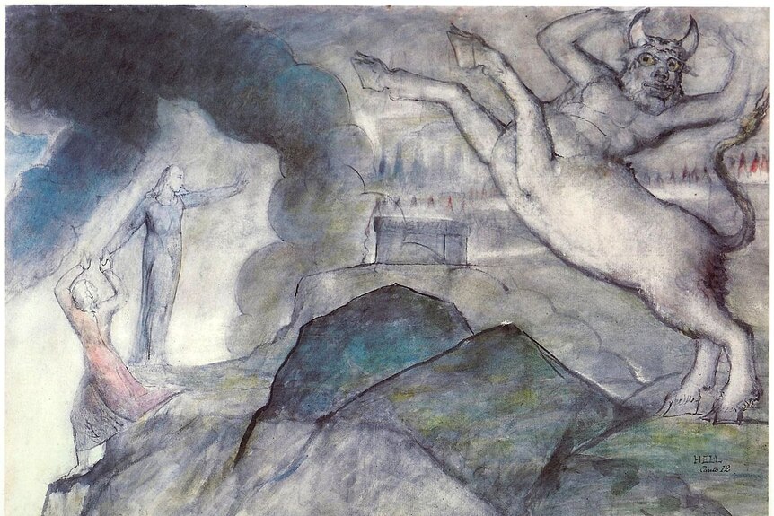 William Blake's depiction of the Minotaur.