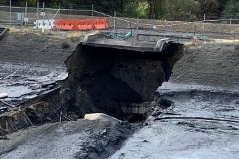 A dam wall holding water from the Dendrobium mine west of Wollongong collapsed in August 2020