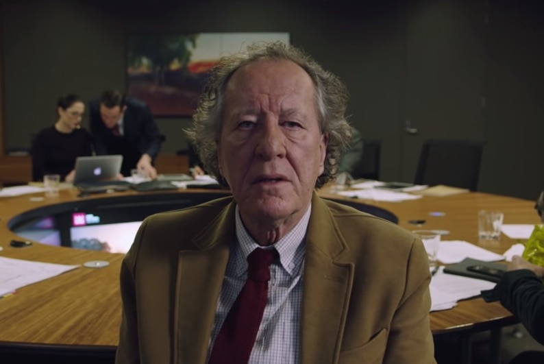 A still frame of Geoffrey Rush in Australian film Storm Boy.