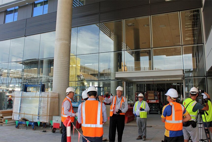 Entrance of the Sunshine Coast University Hospital which is due to open in April 2017.