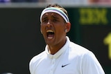 Kyrgios shows his emotion at Wimbledon