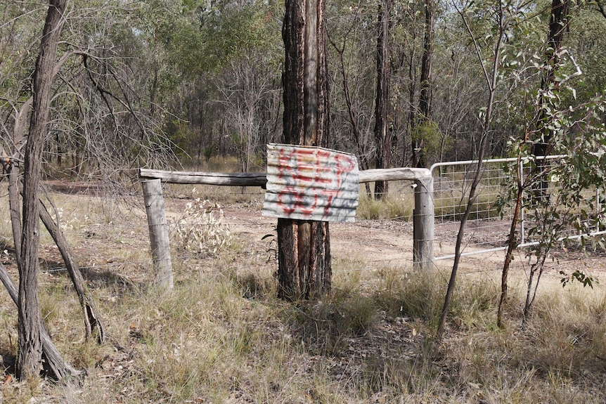 A property outside Tara with a "keep out" sign erected at the front.