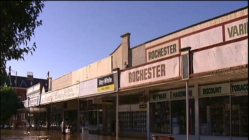 Flooding in the main street of Rochester. 15/1/11