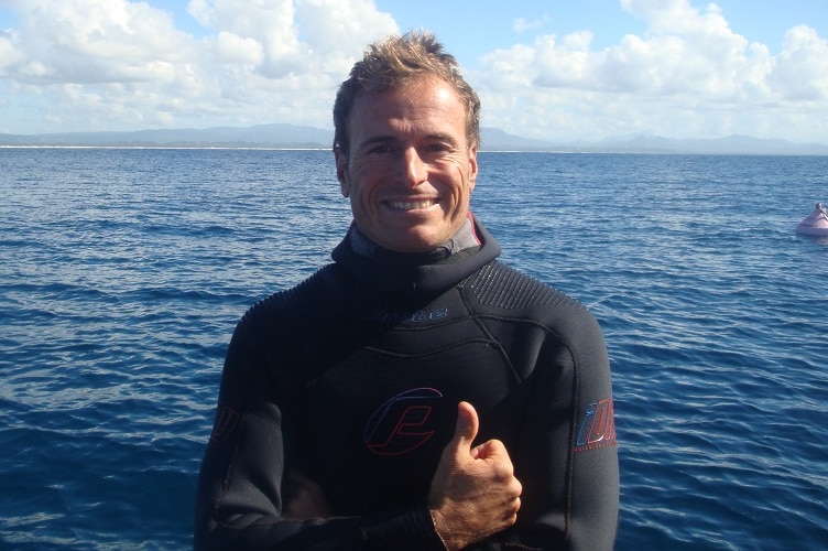 Scuba diver Inaki Aizpun smiles for the camera