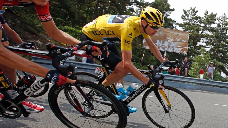 Froome rides during Tour de France 14th stage